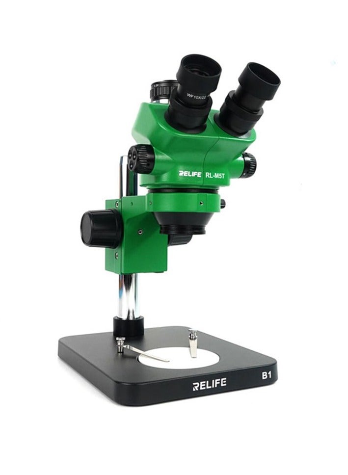 مجهر ثلاثي العدسات RELIFE RL-M5T-B1 مزود بشاشة عرض وكاميرا HDMI